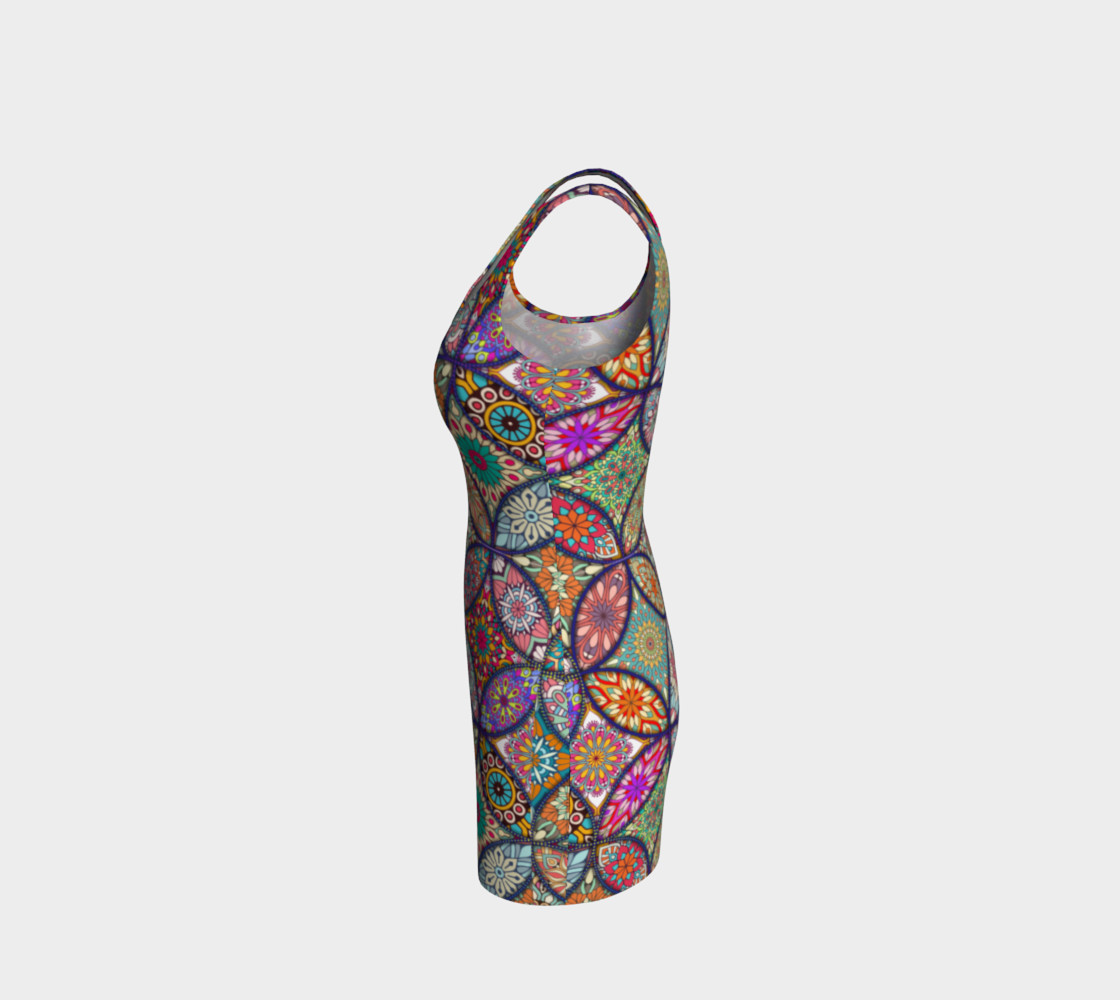 Vibrant Mandalas Bodycon Dress preview #2