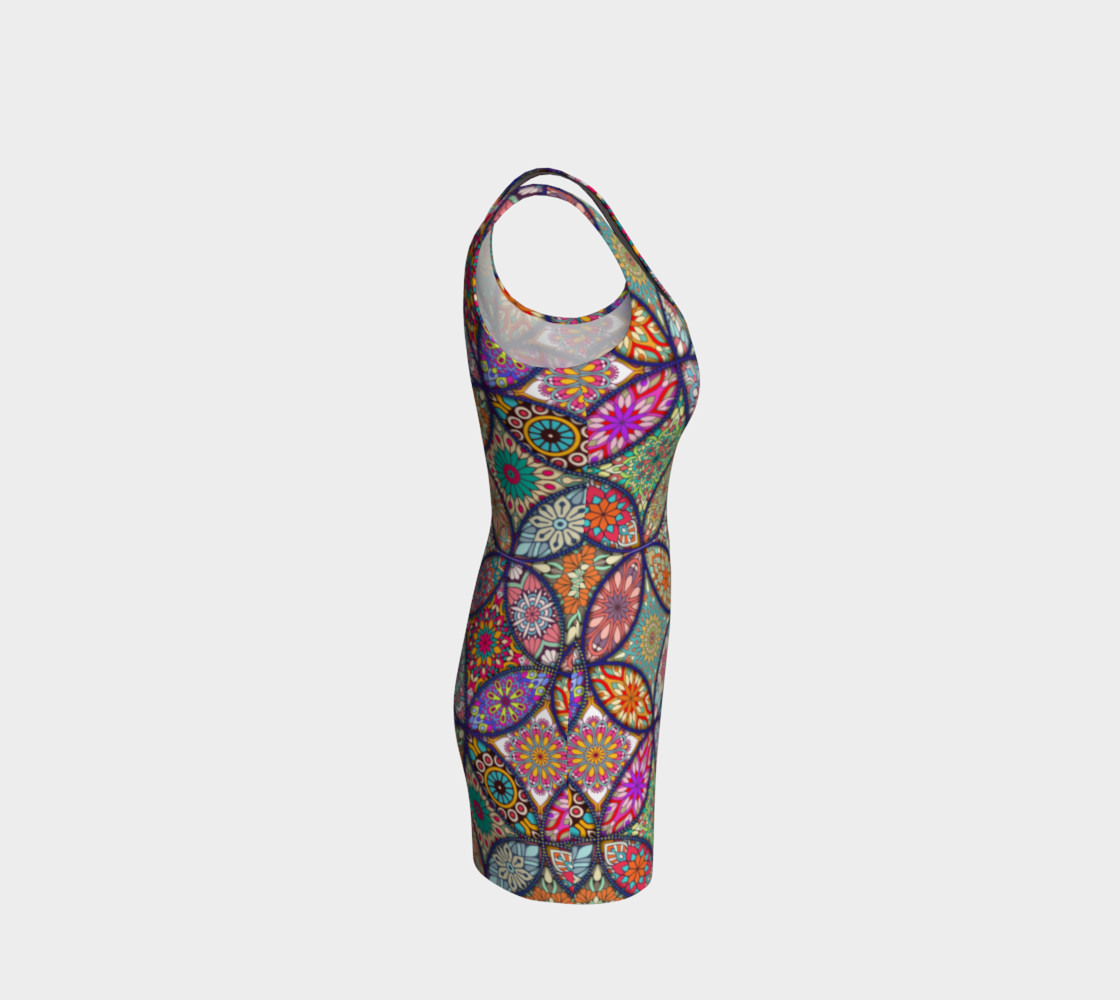 Vibrant Mandalas Bodycon Dress preview #4
