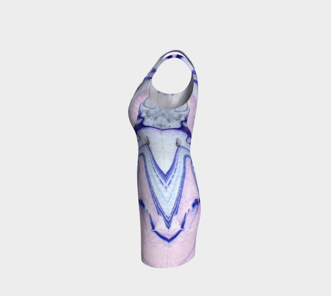 Pink Blue Marble Pattern - Bodycon Dress preview #2