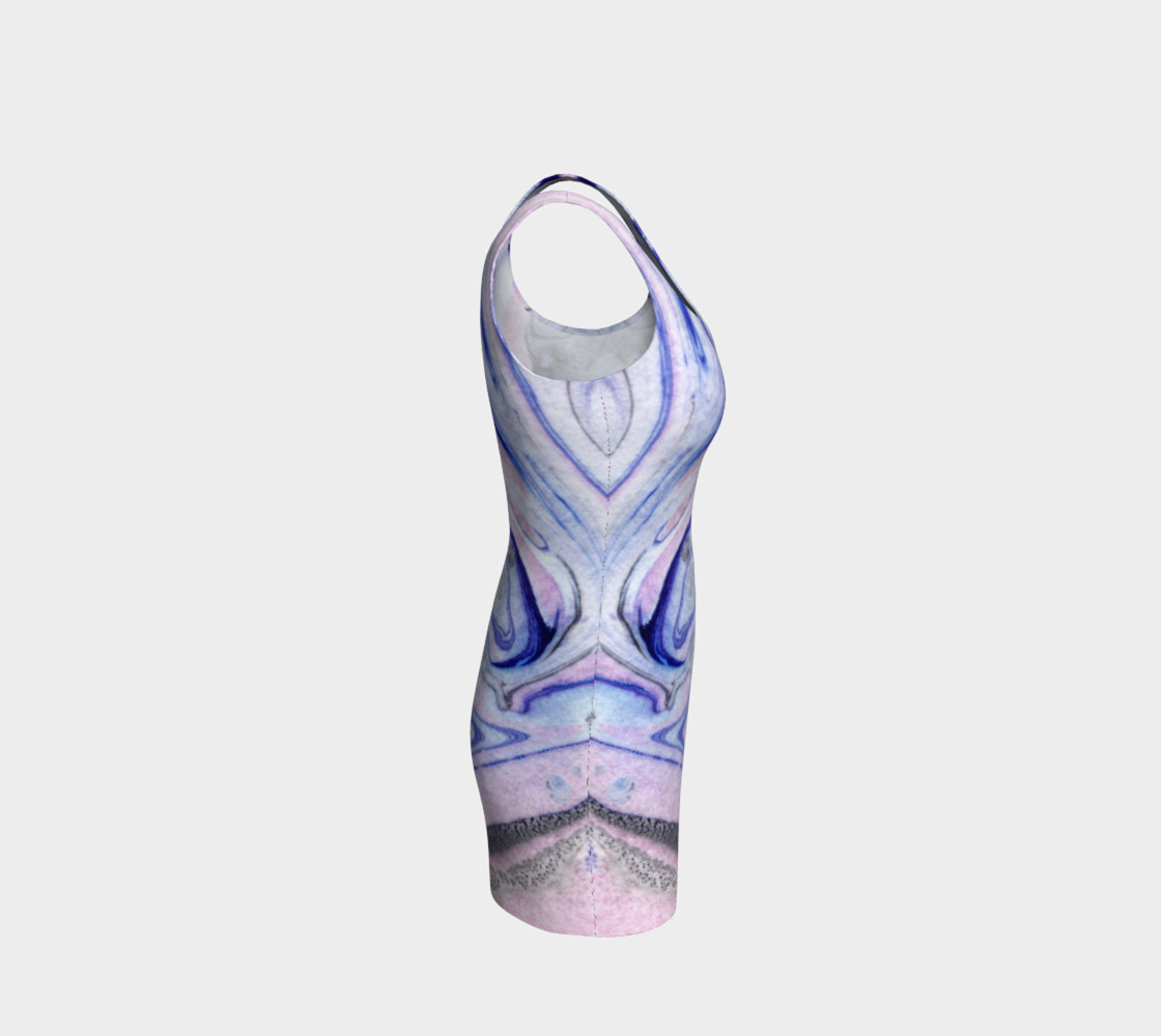 Pink Blue Marble Pattern - Bodycon Dress preview #4