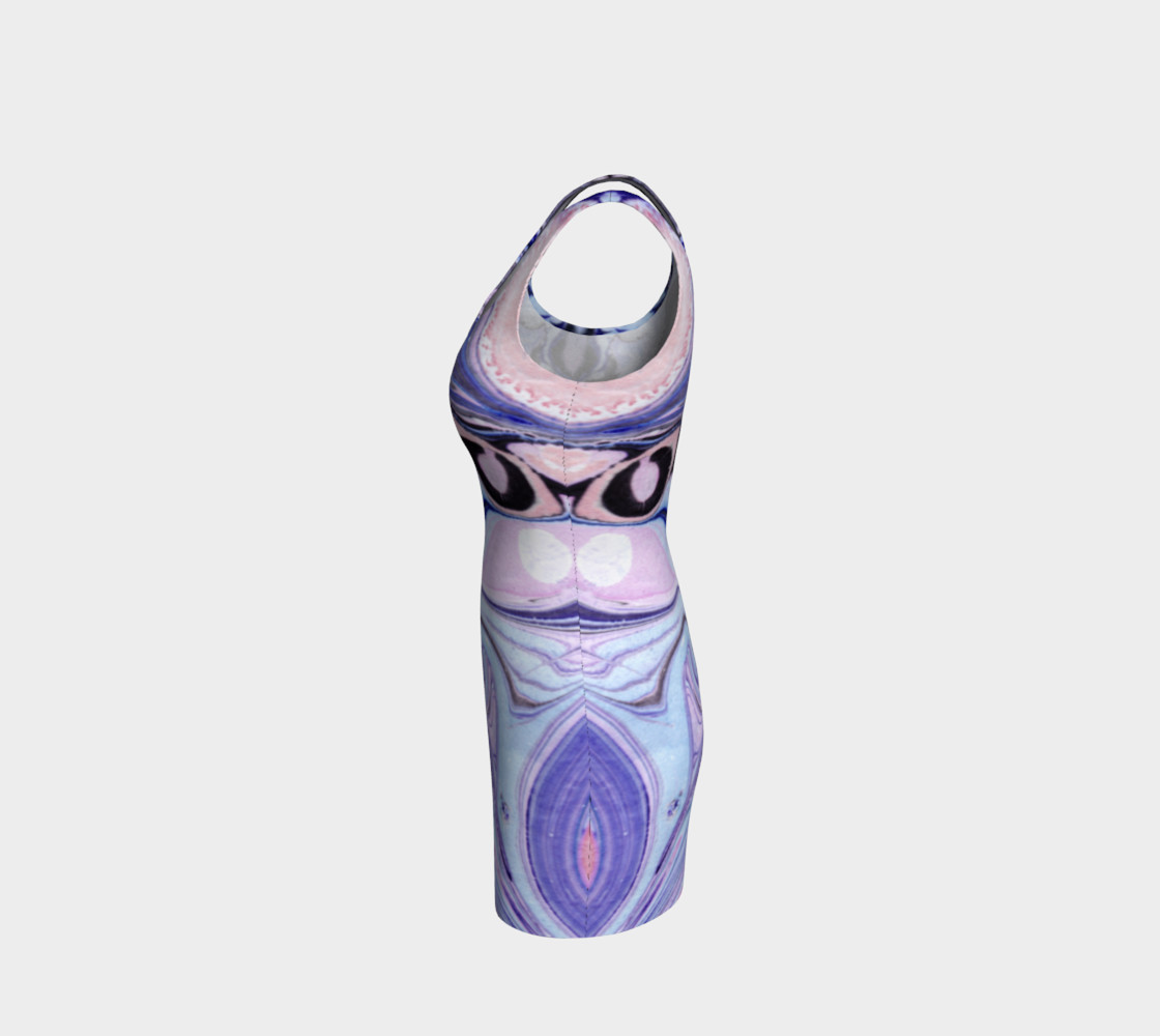 Purple Black Abstract Marble Pattern - Bodycon Dress preview #2