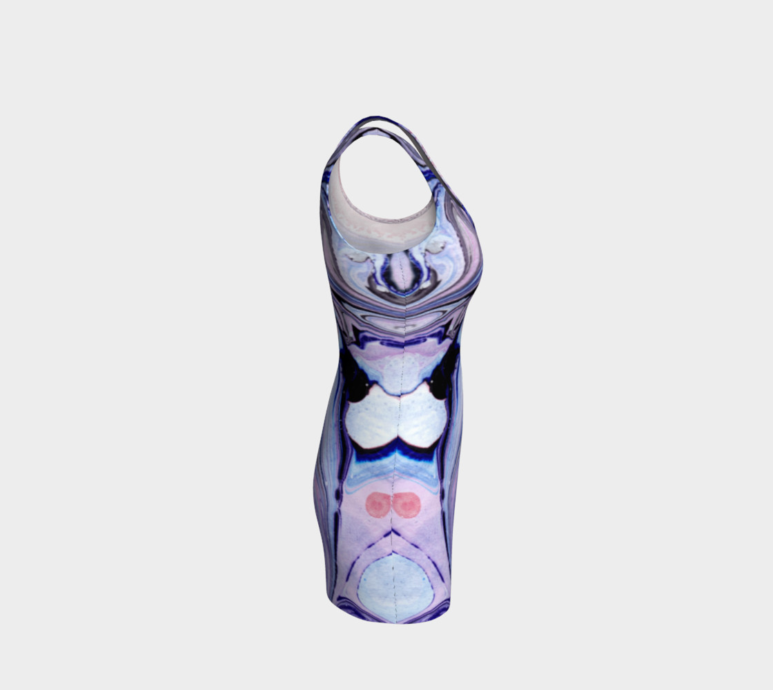Purple Black Abstract Marble Pattern - Bodycon Dress preview #4