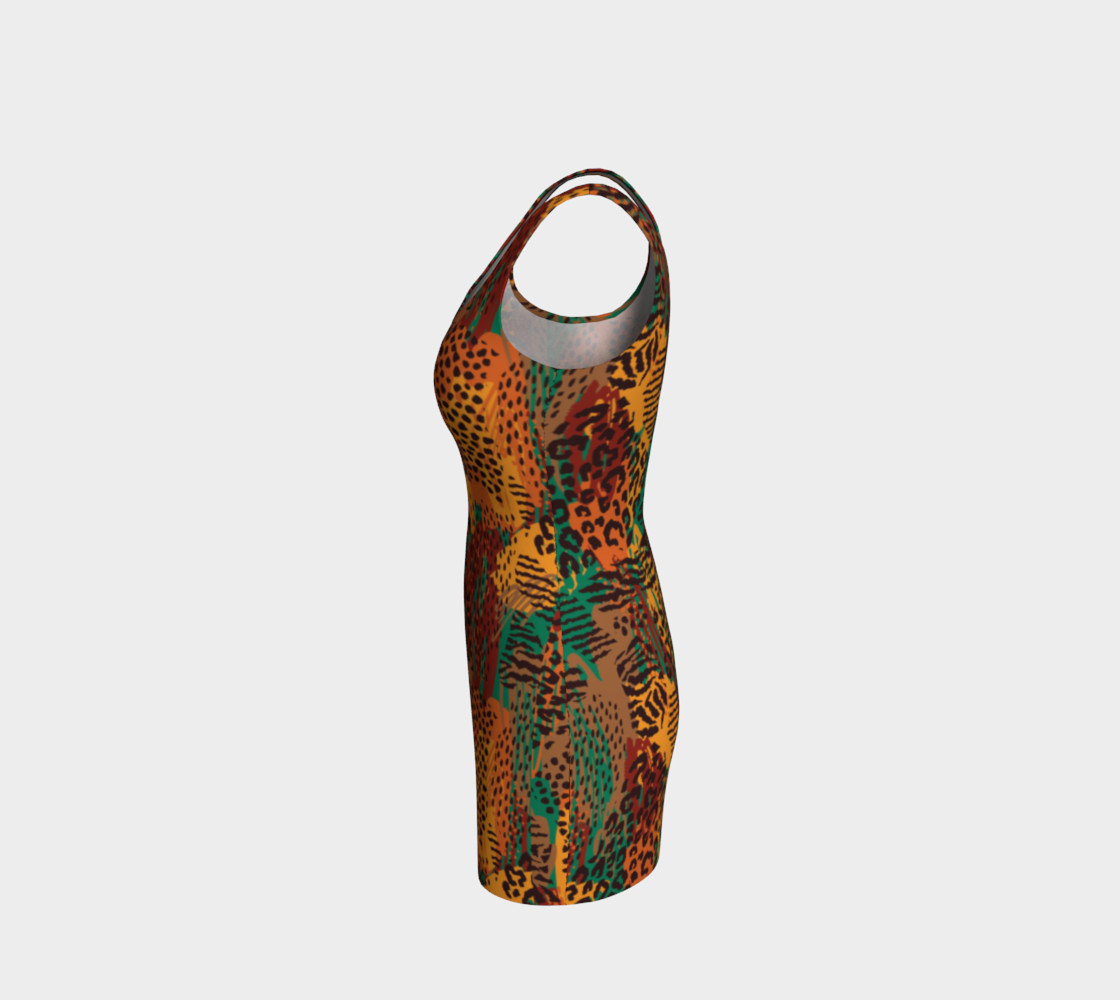 Safari Animal Print Mashup Bodycon Dress preview #2