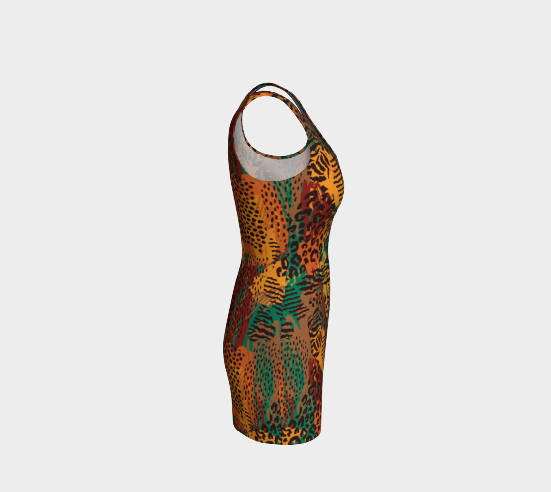 Safari Animal Print Mashup Bodycon Dress preview #4