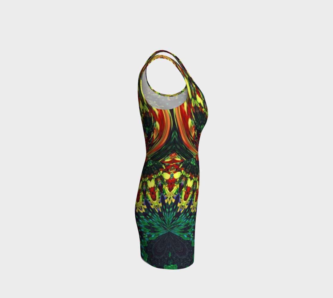 Glenna's Red Floral Rush Bodycon preview #4