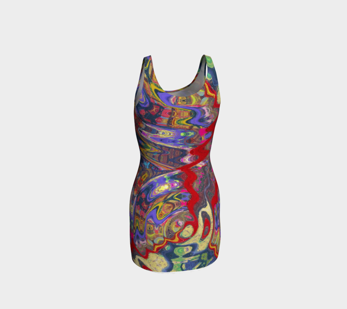 Roller Coaster Circus Pinball-Print Party Dress preview #3