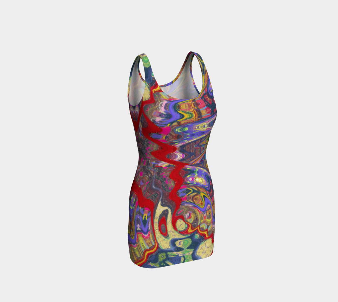 Roller Coaster Circus Pinball-Print Party Dress preview #1