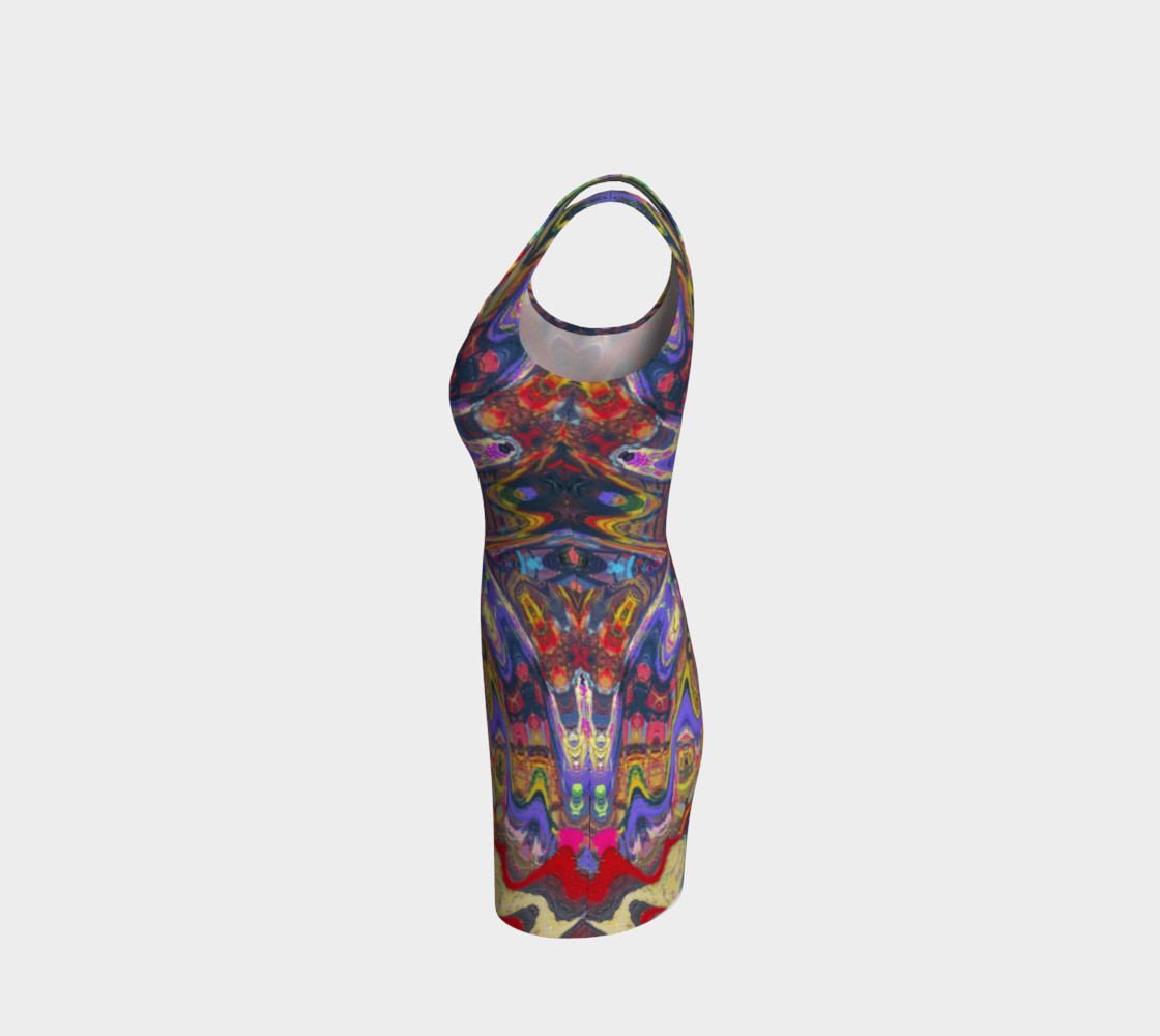 Roller Coaster Circus Pinball-Print Party Dress preview #2