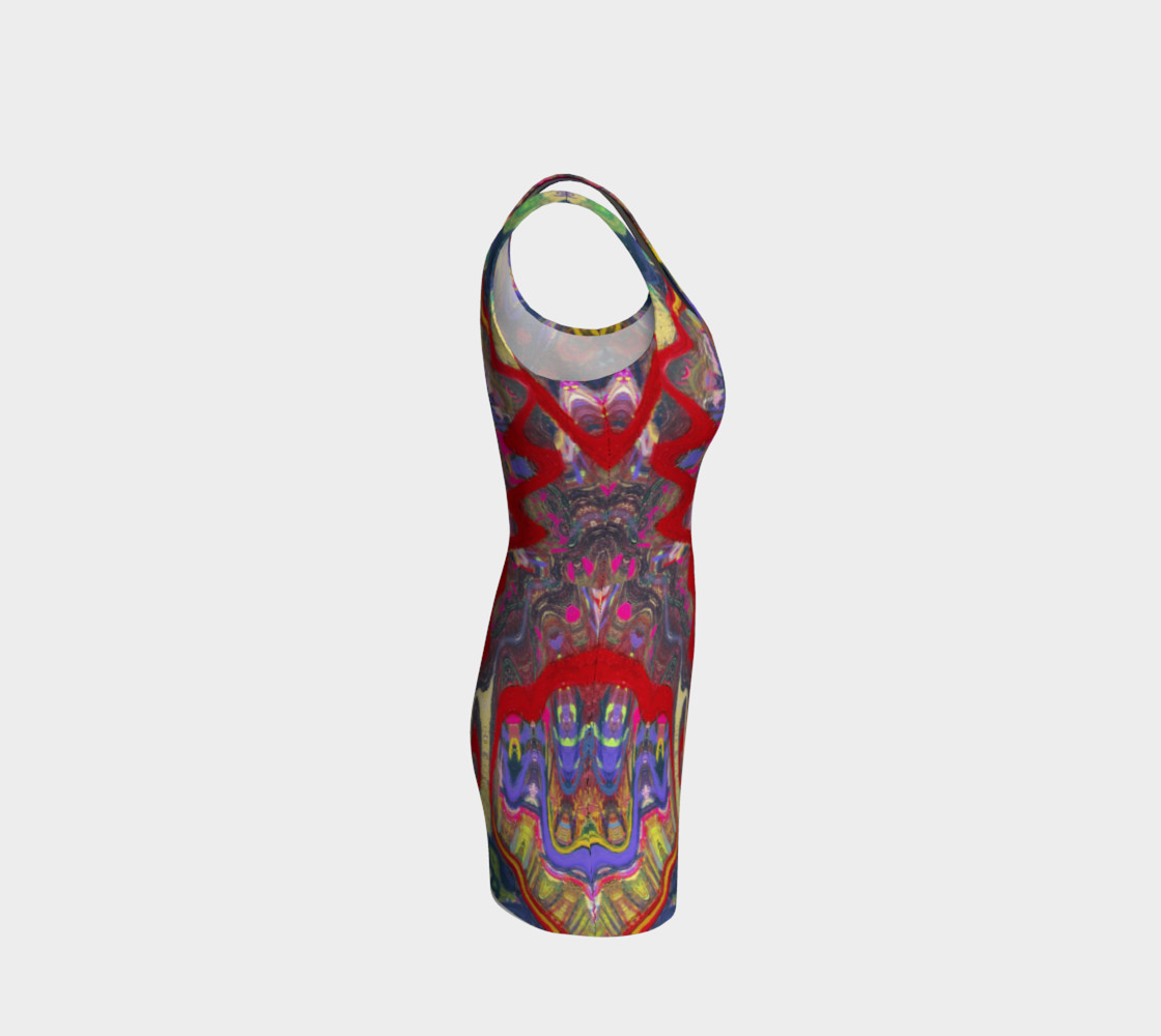 Roller Coaster Circus Pinball-Print Party Dress preview #4