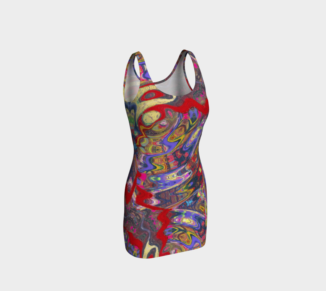 Roller Coaster Circus Pinball-Print Party Dress preview #1