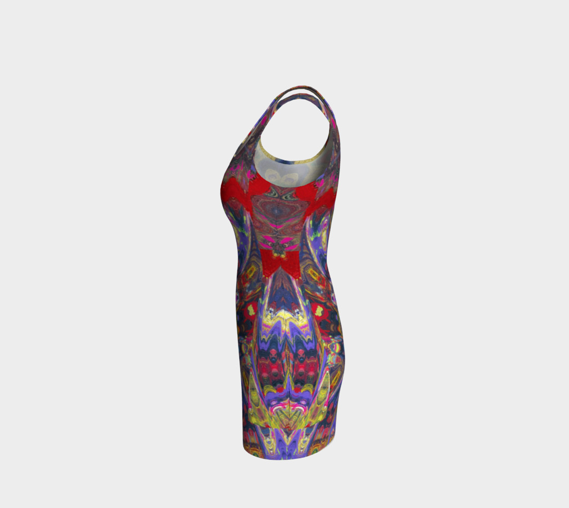 Roller Coaster Circus Pinball-Print Party Dress preview #2