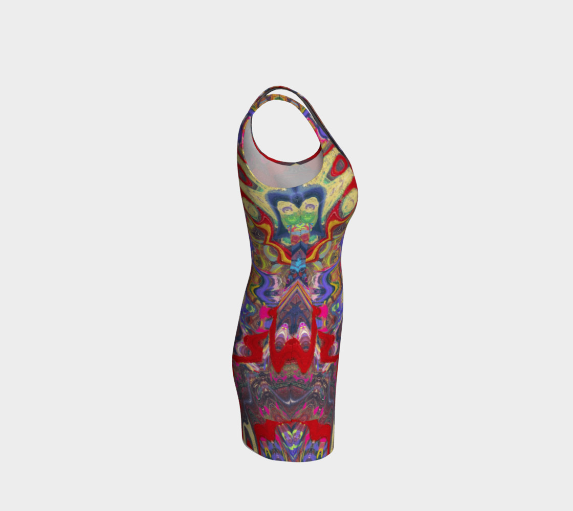 Roller Coaster Circus Pinball-Print Party Dress preview #4