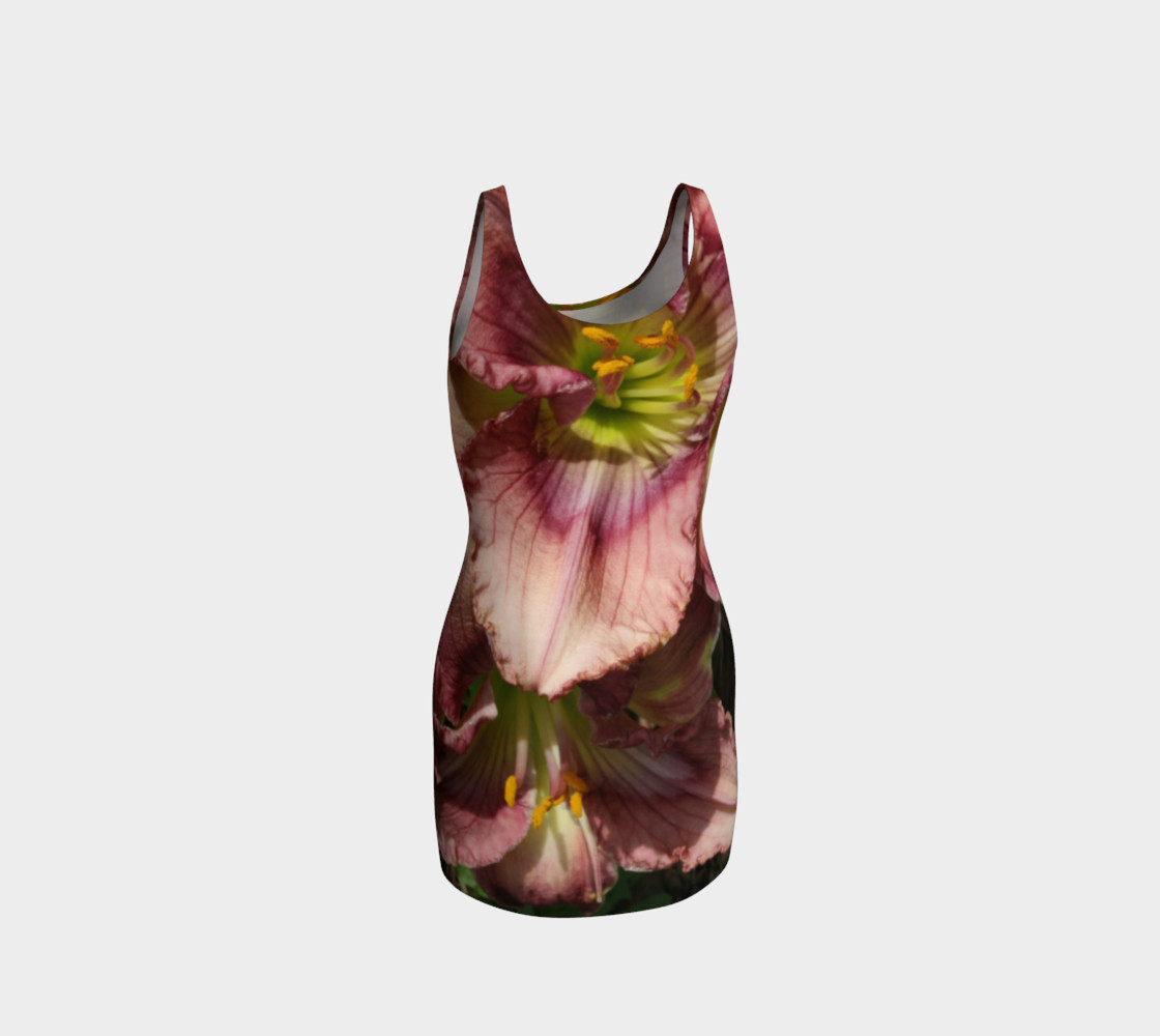 Egyptian Encryptian daylily bodycon dress preview #3