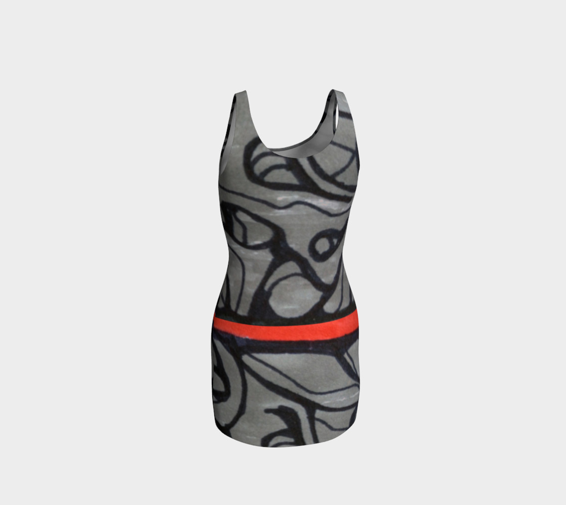 Red Stripe Dress preview #3
