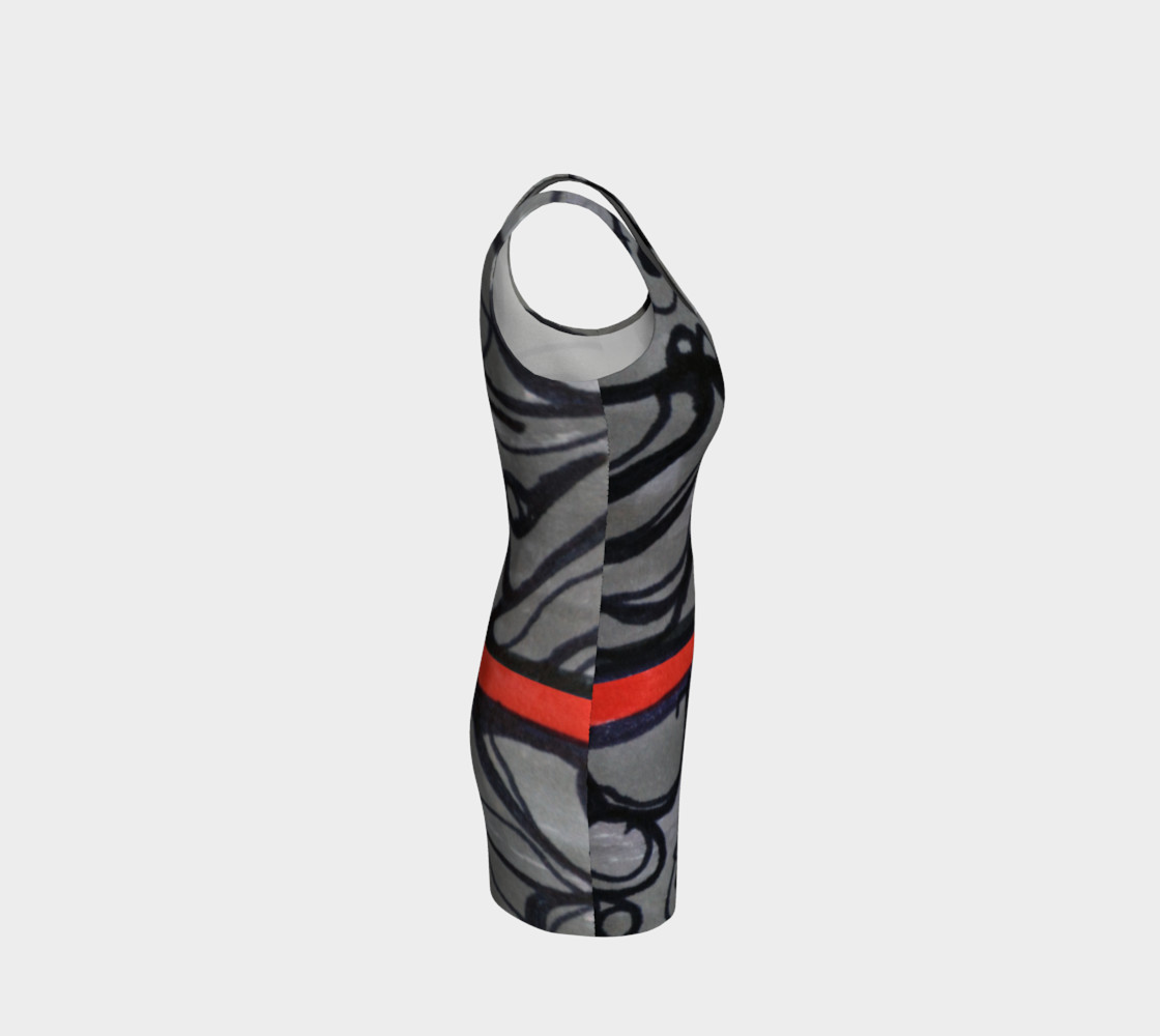 Red Stripe Dress preview #4