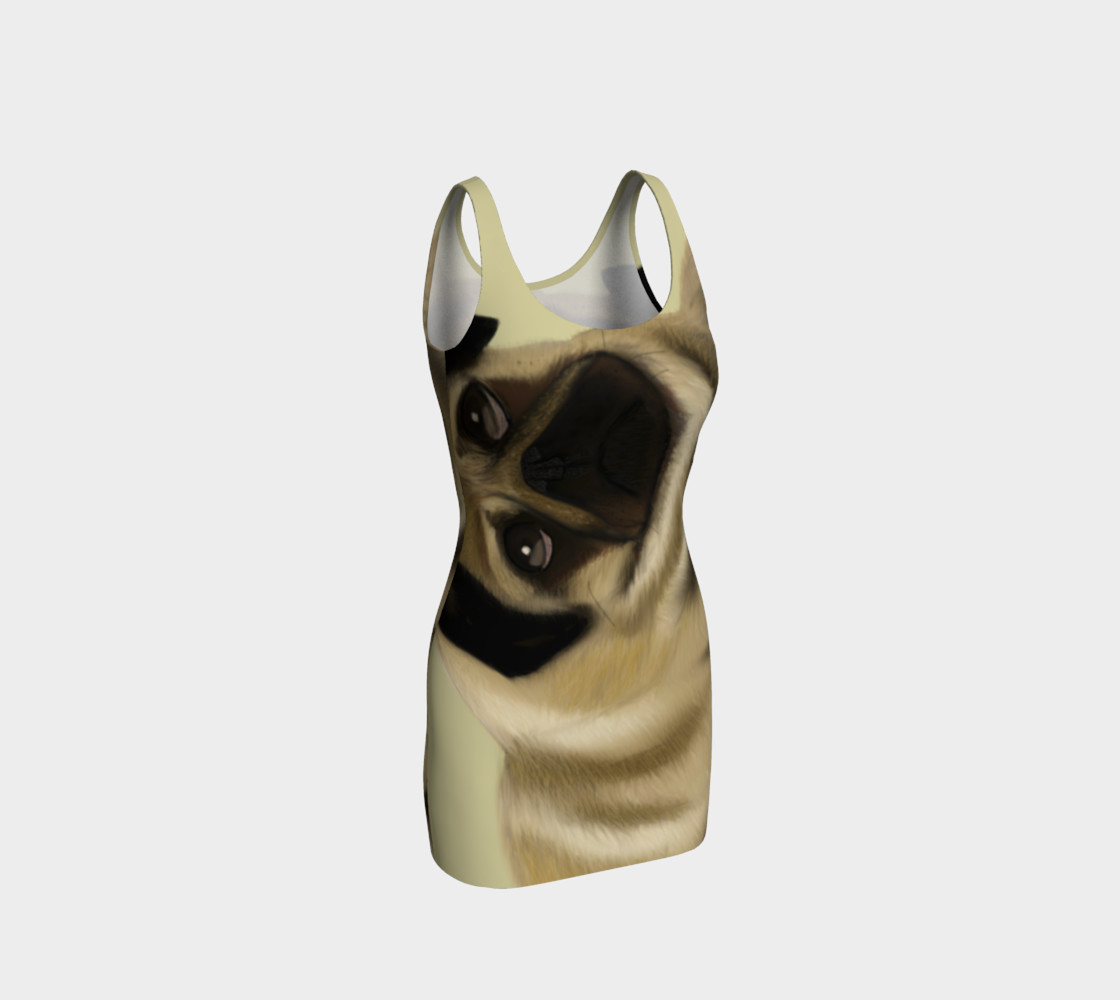 Pug Love Bodycon Dress preview #1
