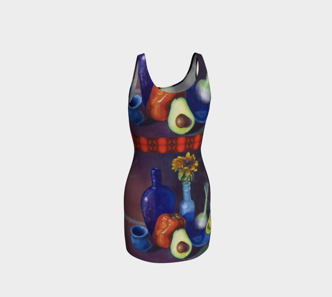 Avocado & Red Pepper Bodycon Dress preview #3