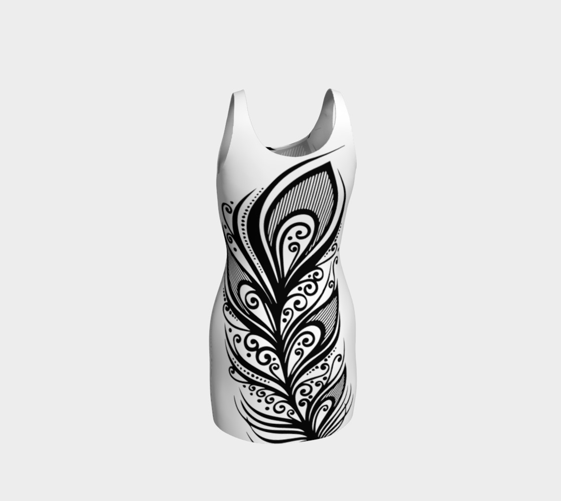 Abstract Feather Dress preview #3