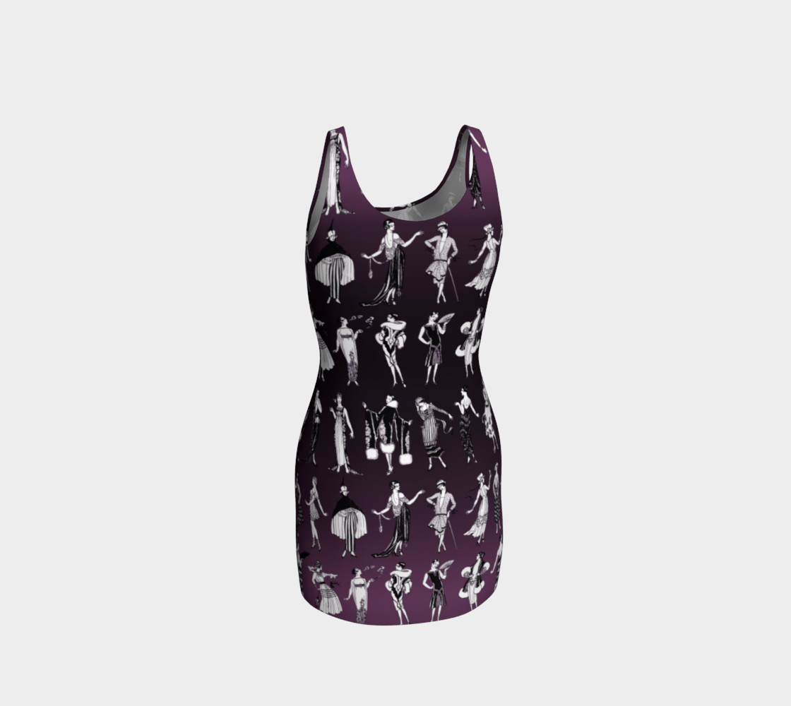 Aperçu de La Vie Parisienne Aubergine - Bodycon Dress #3