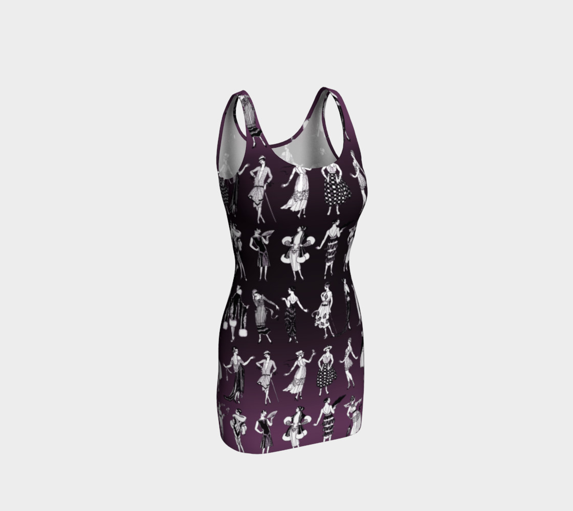 Aperçu de La Vie Parisienne Aubergine - Bodycon Dress #1