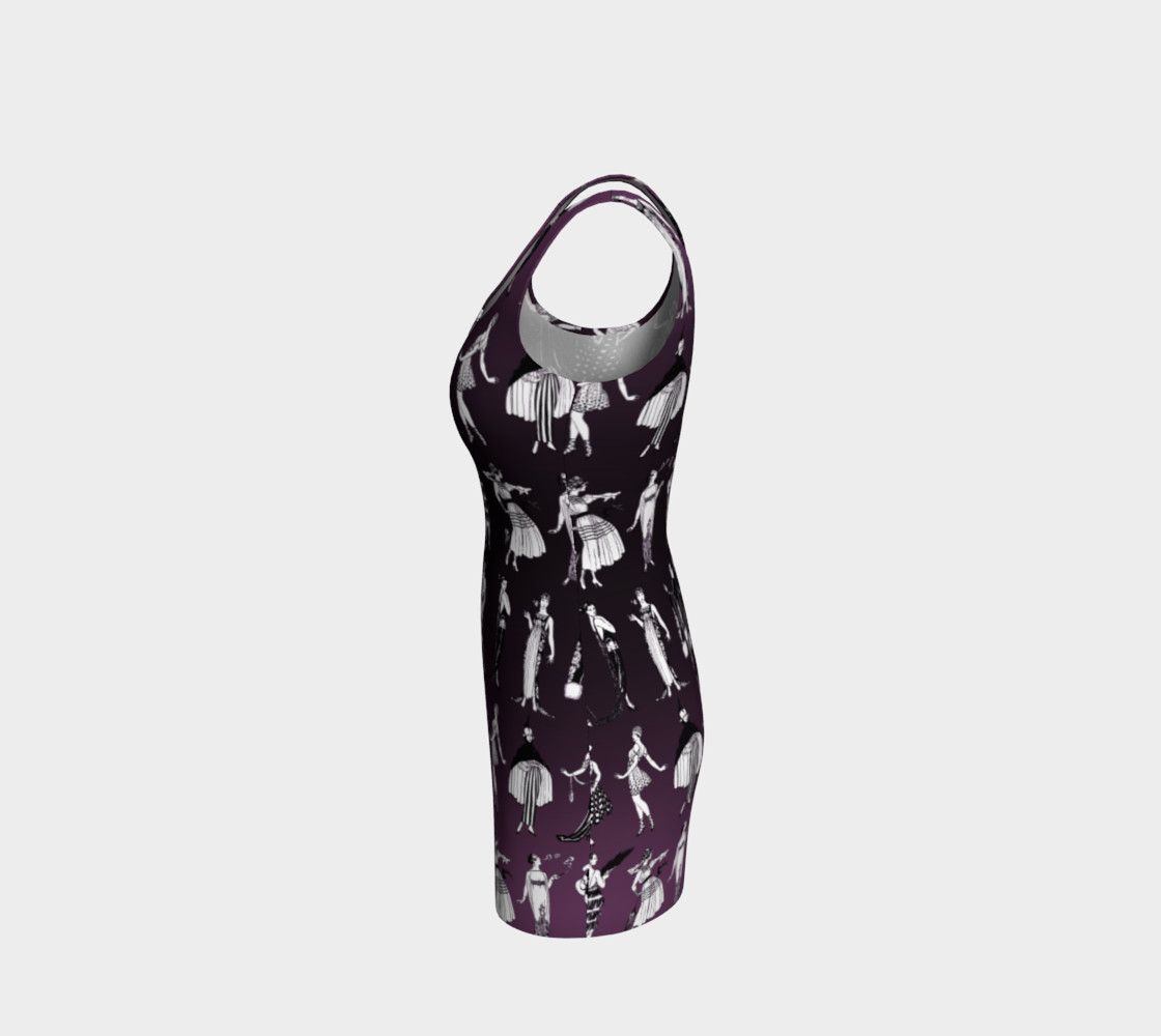 Aperçu de La Vie Parisienne Aubergine - Bodycon Dress #2