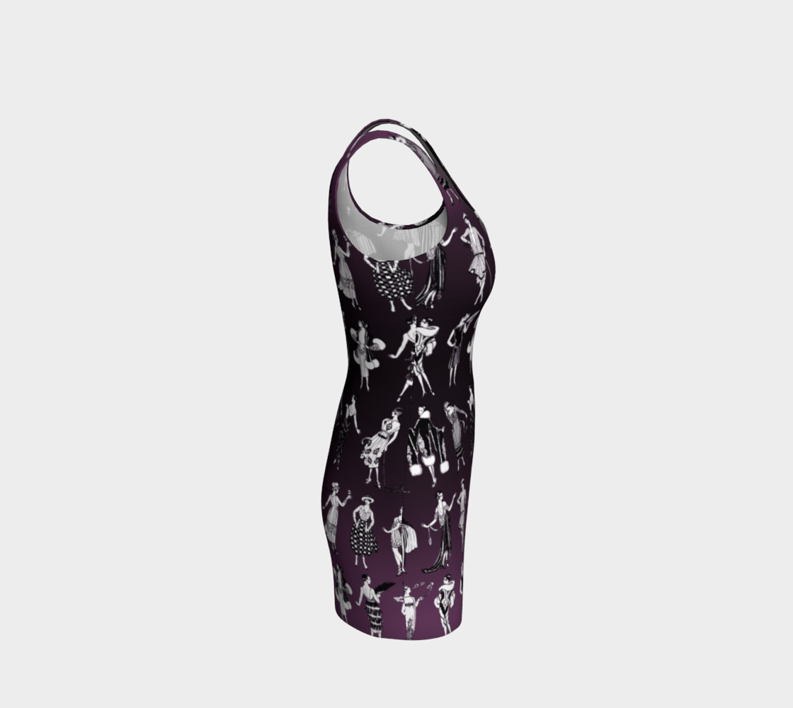 Aperçu de La Vie Parisienne Aubergine - Bodycon Dress #4