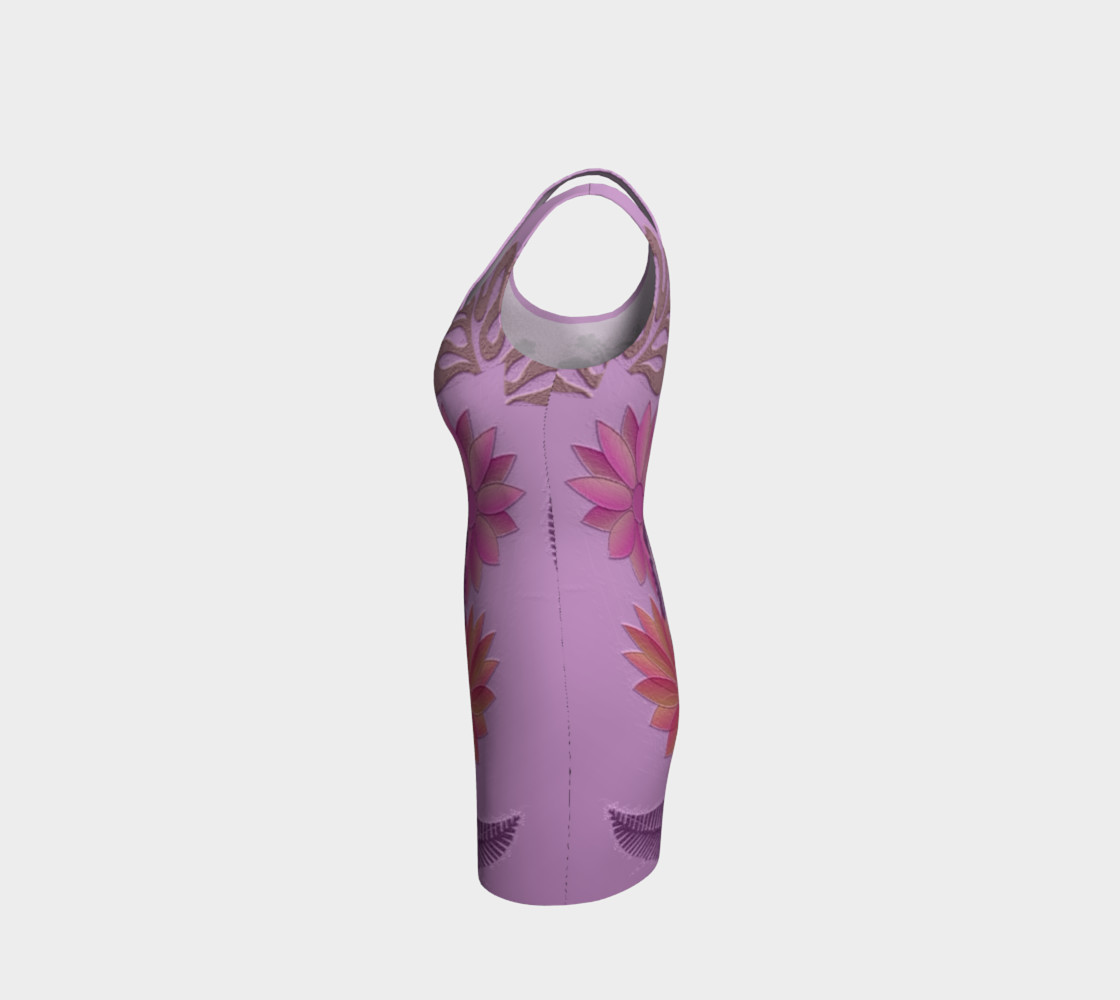 Faux Embossed Lavender Fitted Dress 105-2 preview #2