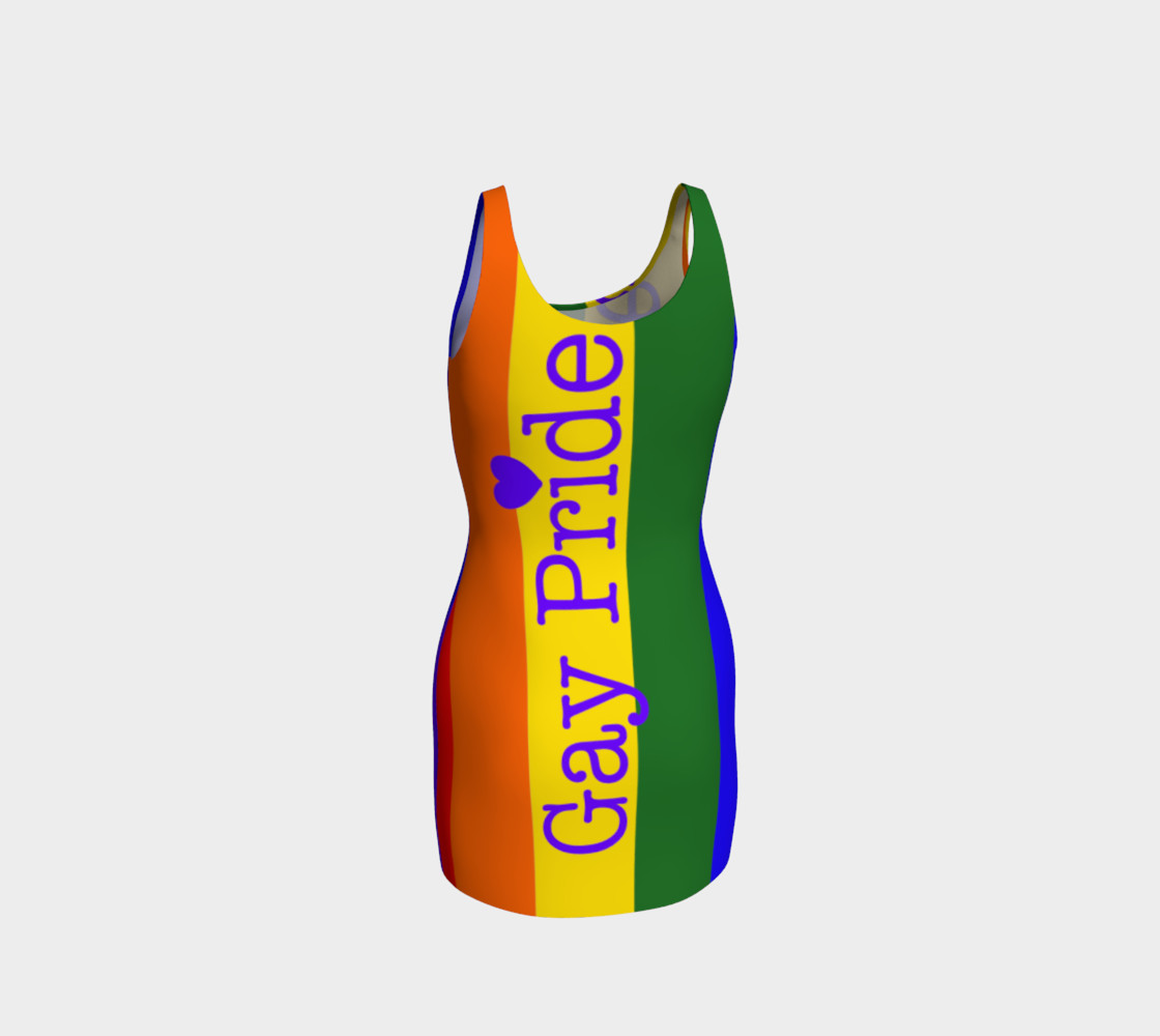 Gay Pride Love Bodycon Dress thumbnail #4