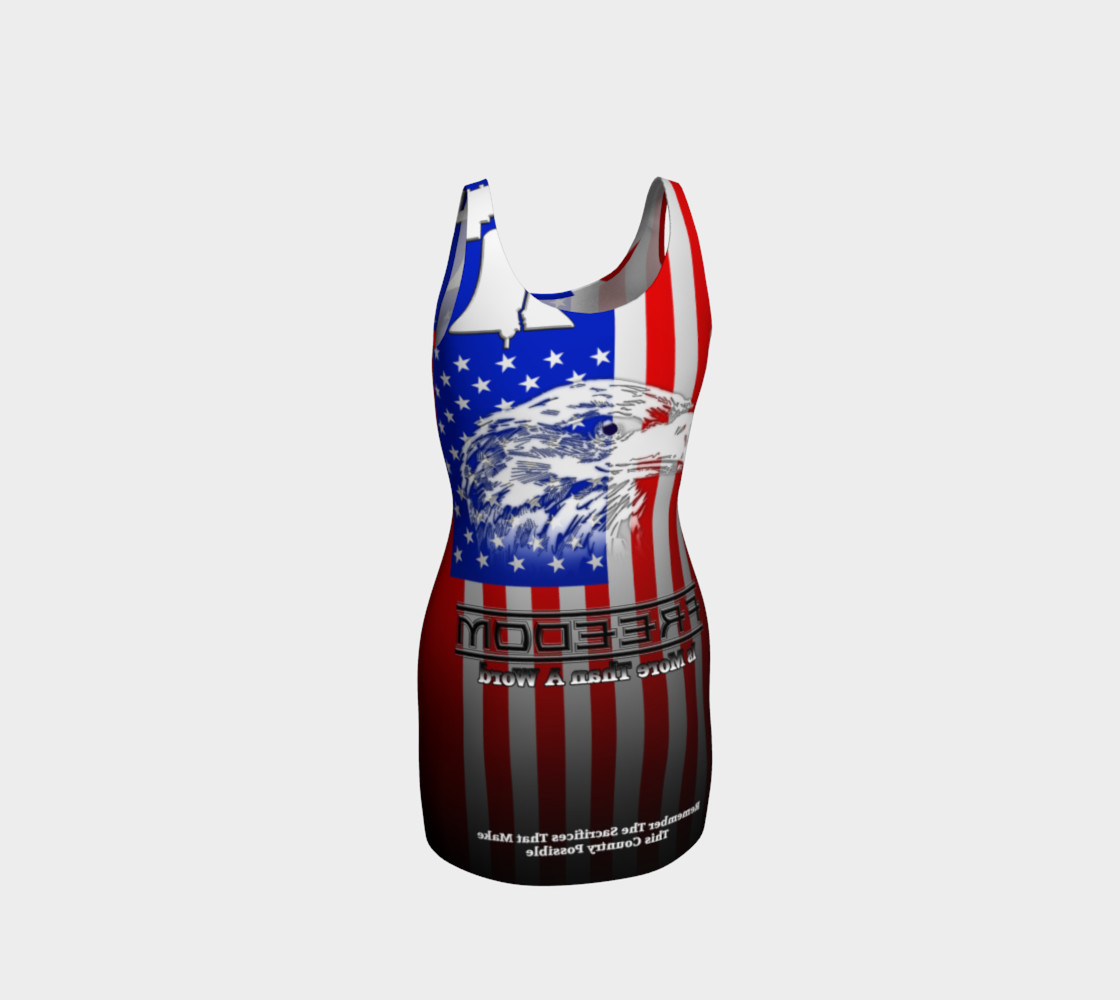 Freedom Is More Than A Word Liberty Bodycon Dress preview #3
