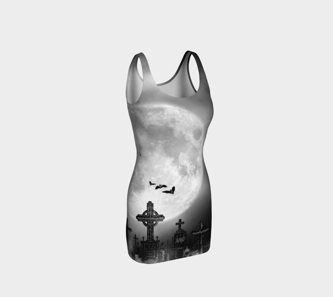 Night Flight Gothic Print Dress by Tabz Jones preview #1