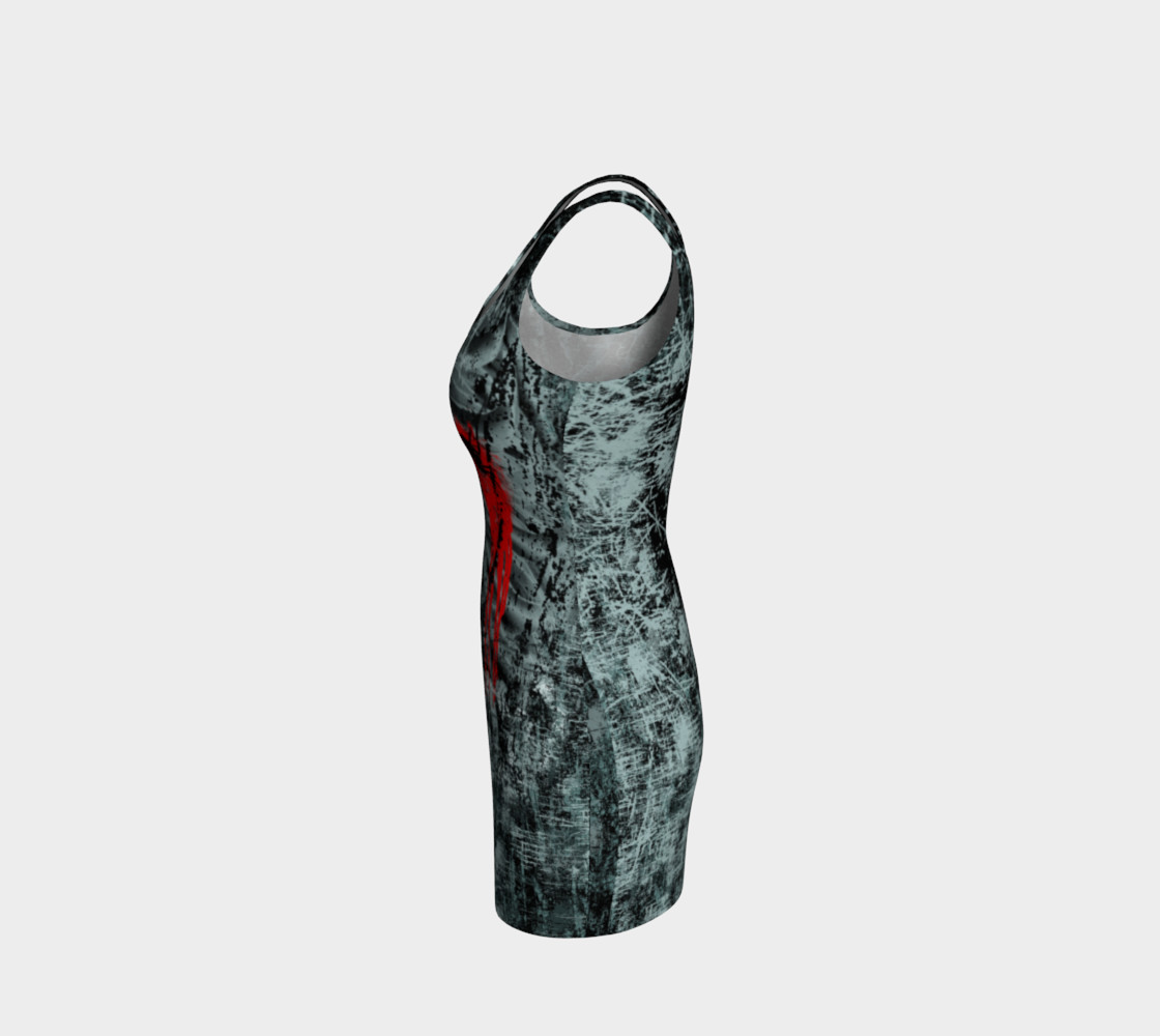 Black Widow Heart Horror Print Dress by Tabz Jones preview #2