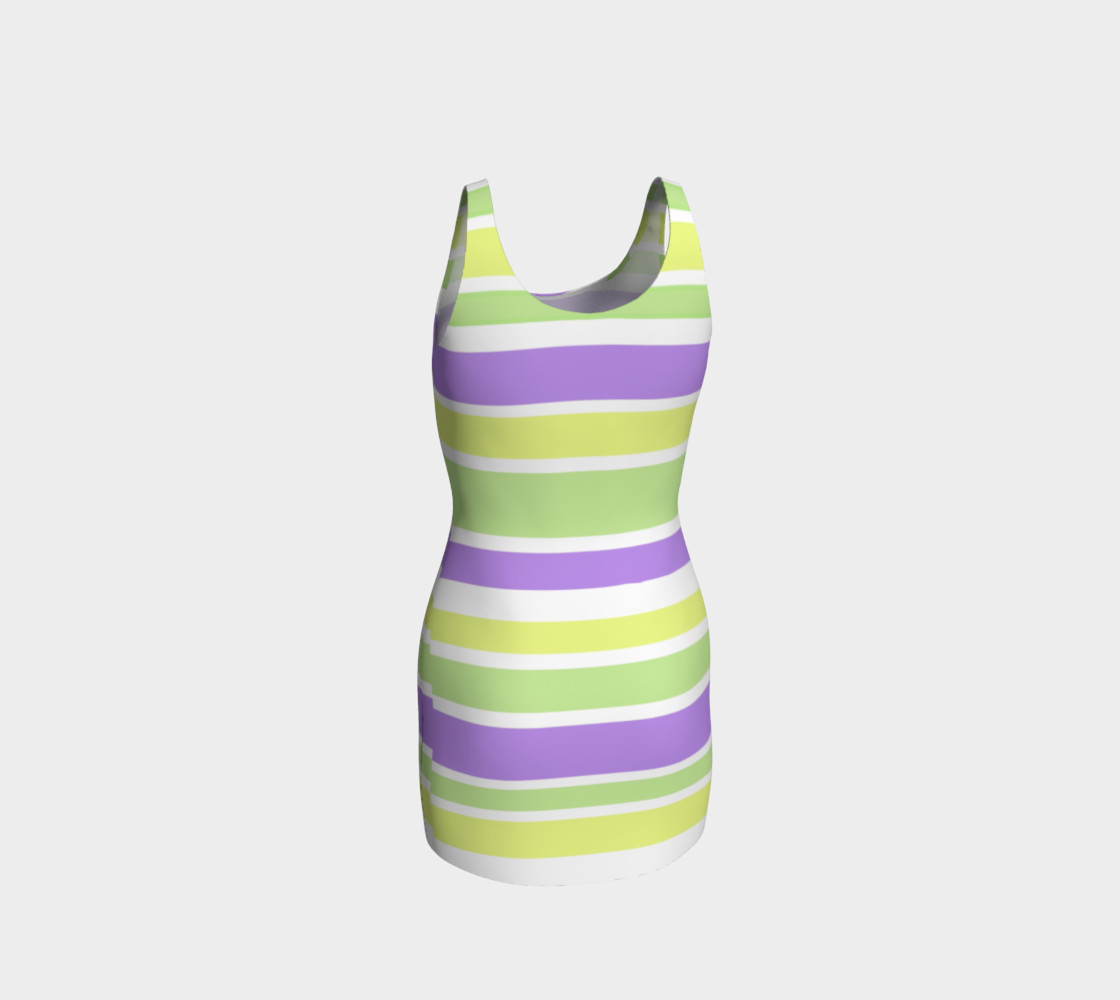 Bright Green Yellow Purple Stripes preview #3