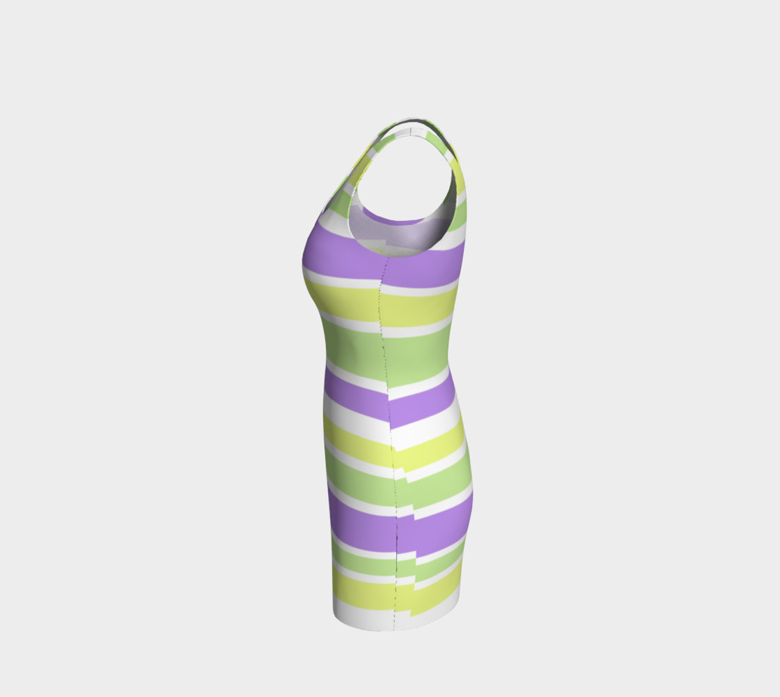 Bright Green Yellow Purple Stripes preview #2