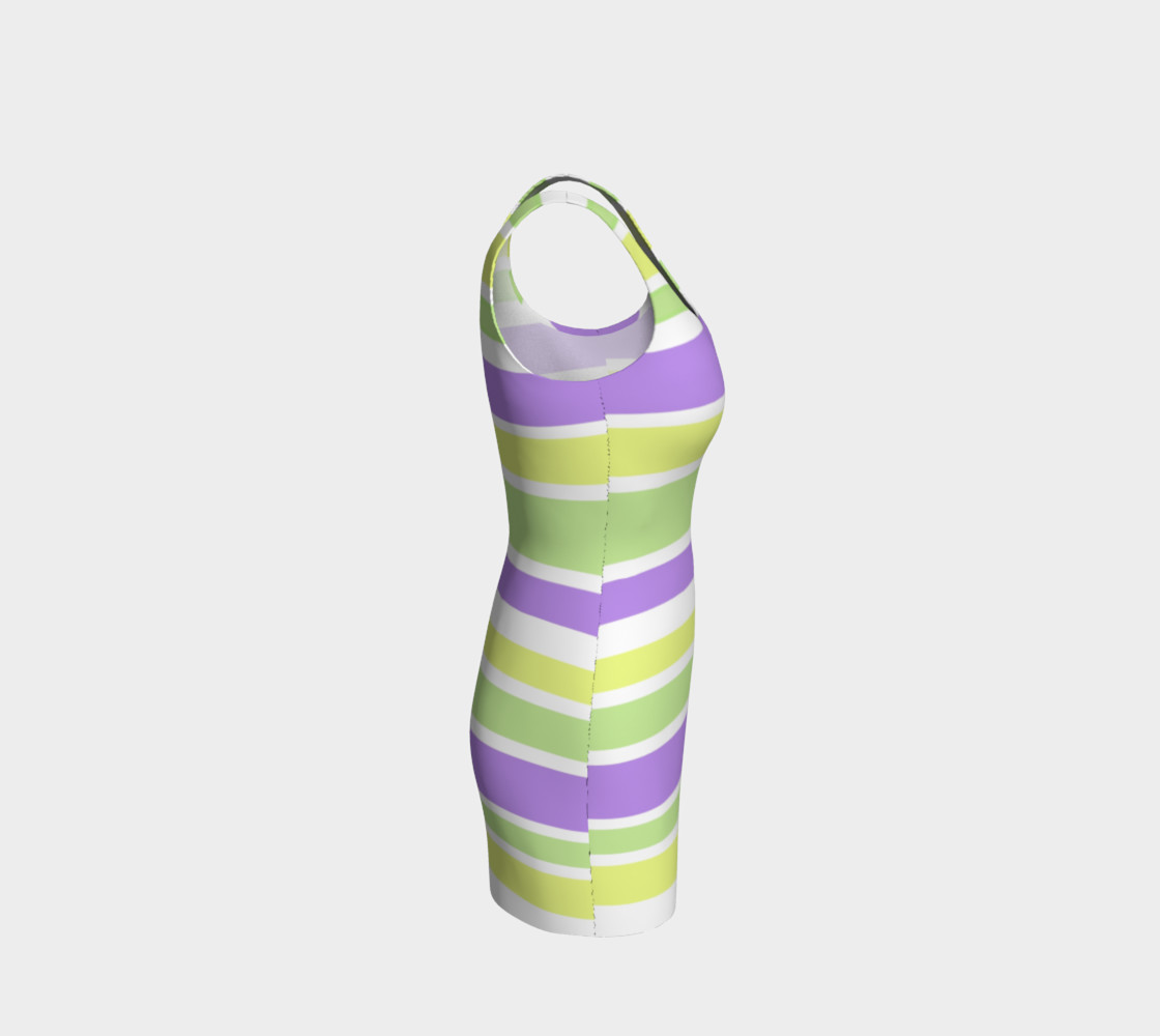 Bright Green Yellow Purple Stripes preview #4