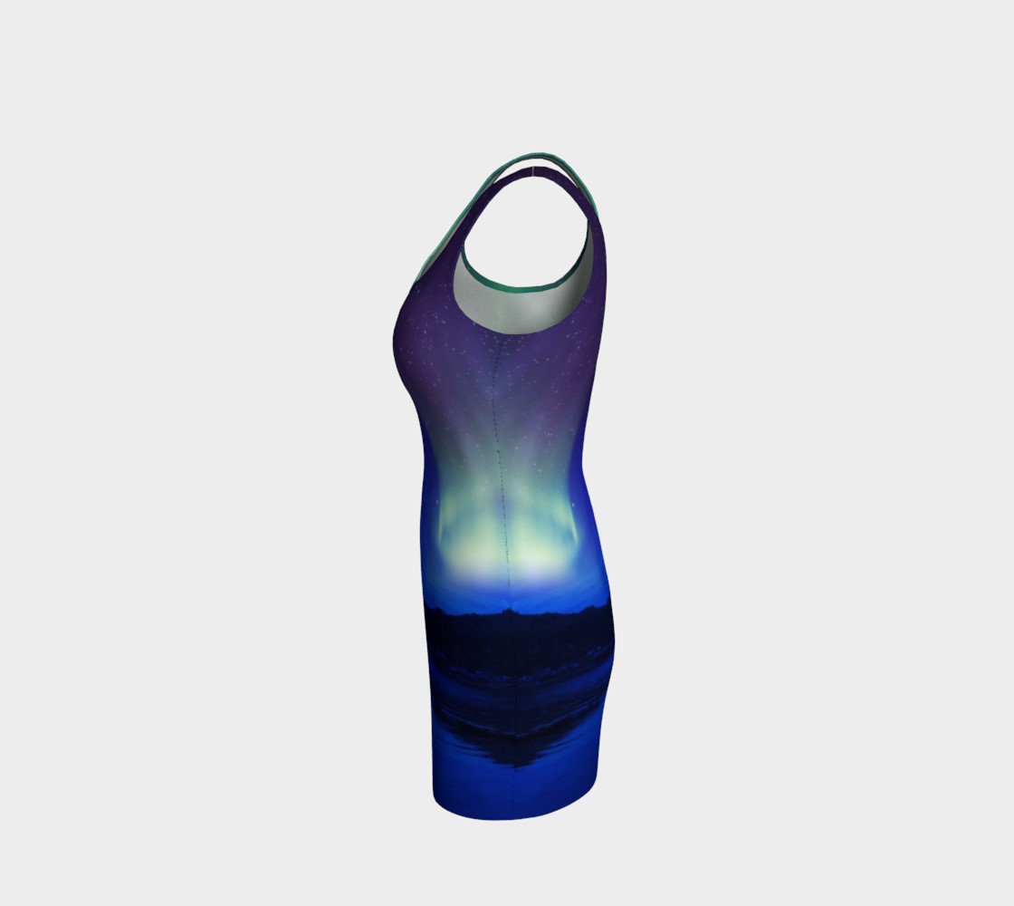 Electric Blue Northern Lights Bodycon Dress #3 preview #2