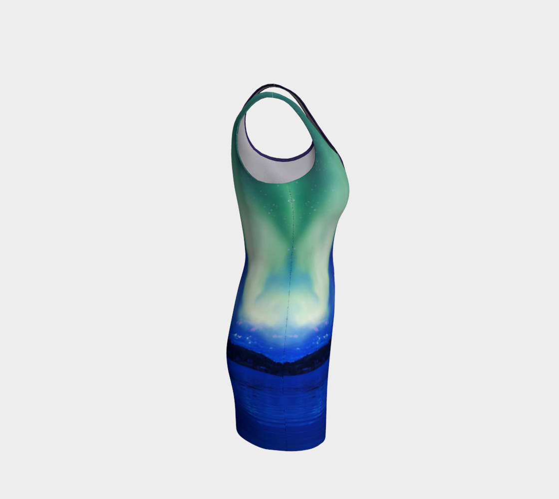 Electric Blue Northern Lights Bodycon Dress #3 preview #4