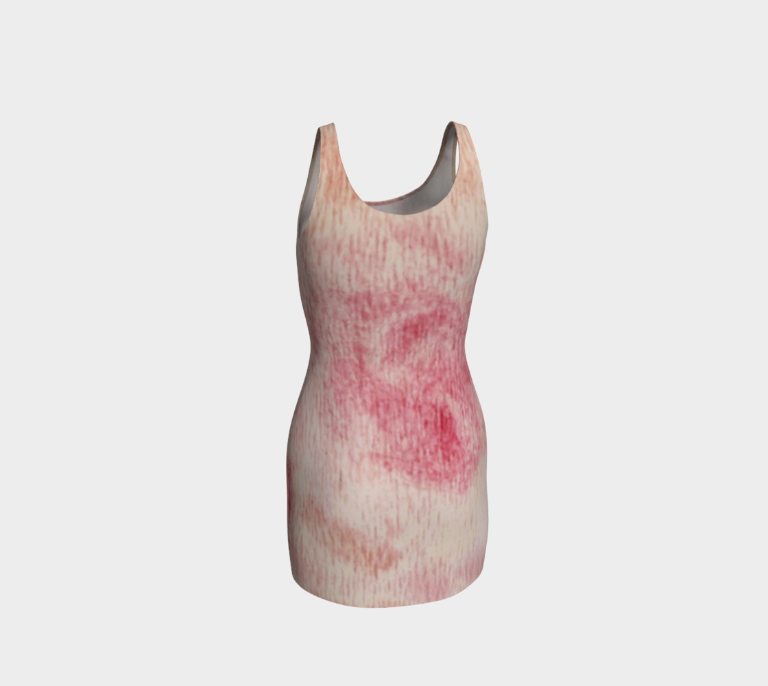 Peach Rose Bodycon Dress preview #3