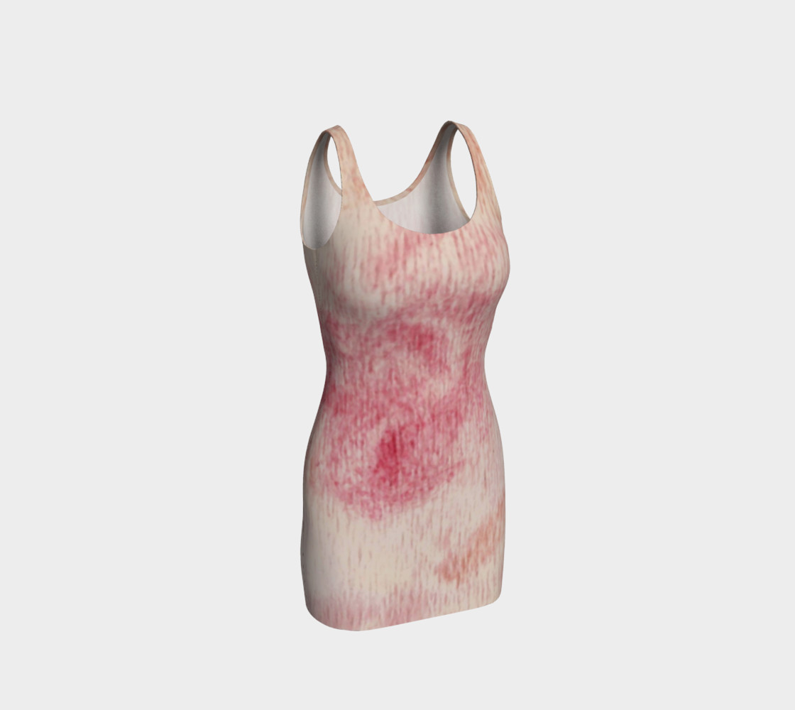 Peach Rose Bodycon Dress preview #1