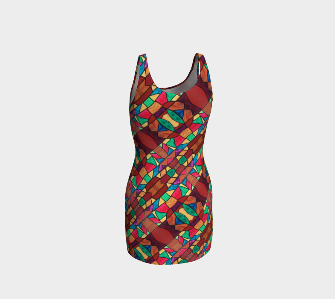 Penobscot Stained Glass Bodycon Dress preview #3