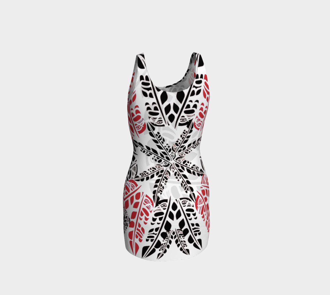 Black & Red, Eagle & Raven Feathers on White, by Mia Hunt preview #3