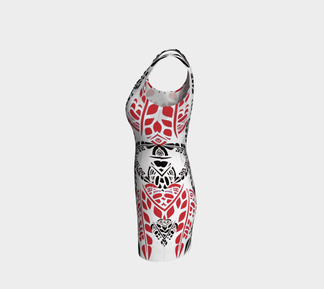 Black & Red, Eagle & Raven Feathers on White, by Mia Hunt preview #2