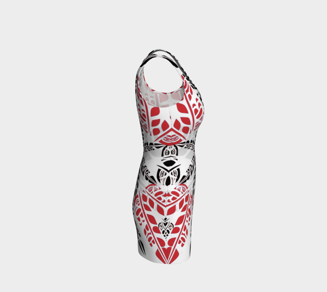 Black & Red, Eagle & Raven Feathers on White, by Mia Hunt preview #4