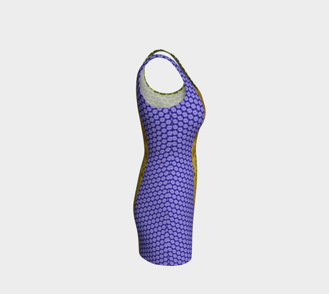 Blue and Yellow Scales Bodycon Dress thumbnail #5