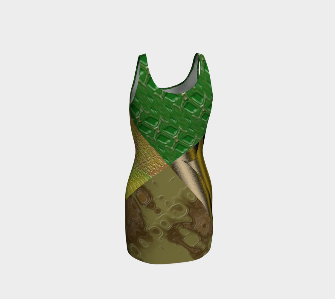 Patched Camouflage Bodycon Dress thumbnail #4