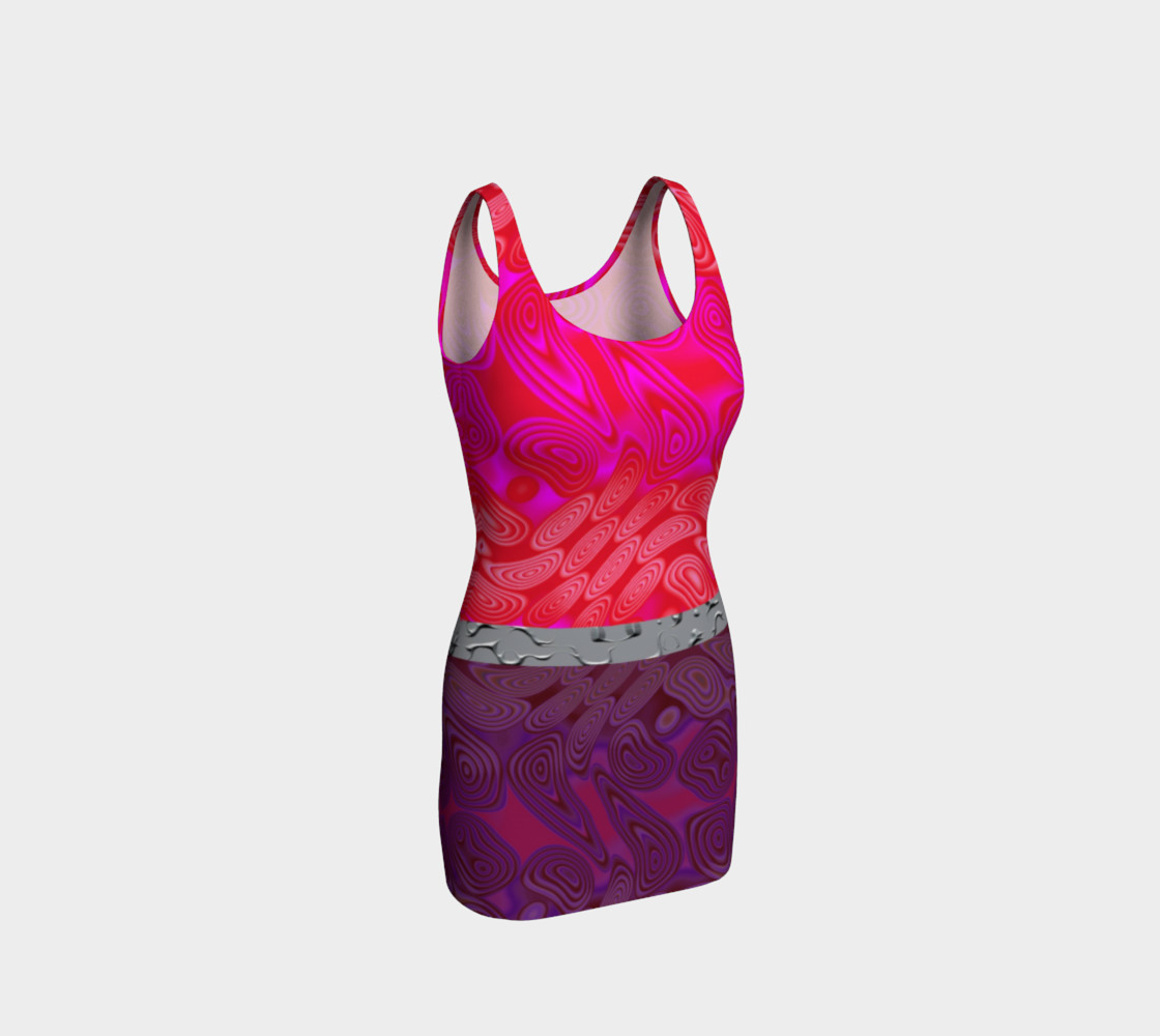Pink and Purple Delight Bodycon Dress 3D preview