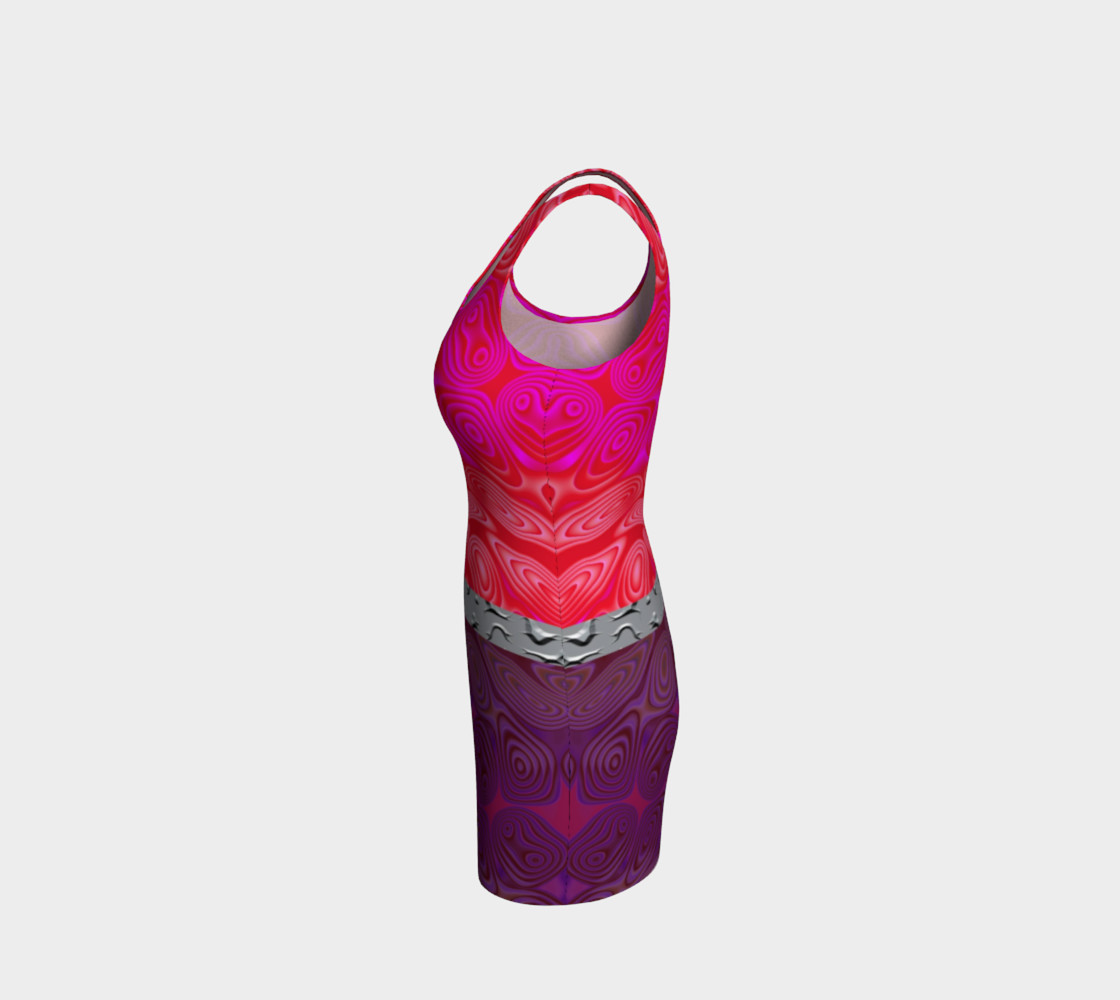 Pink and Purple Delight Bodycon Dress preview #2