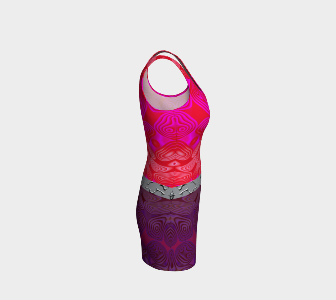 Pink and Purple Delight Bodycon Dress preview #4