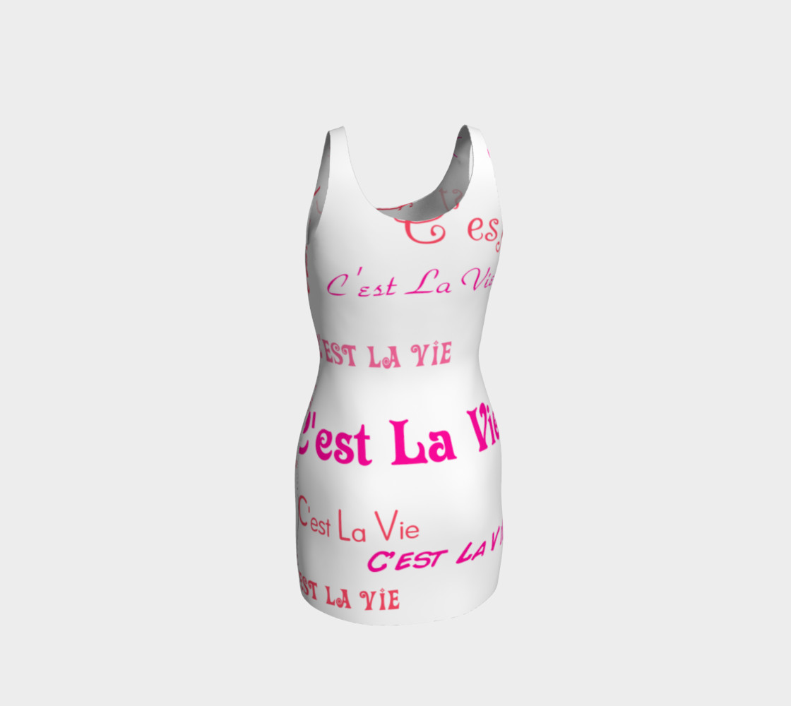 Fuchsia C'est La Vie Bodycon Dress preview #3