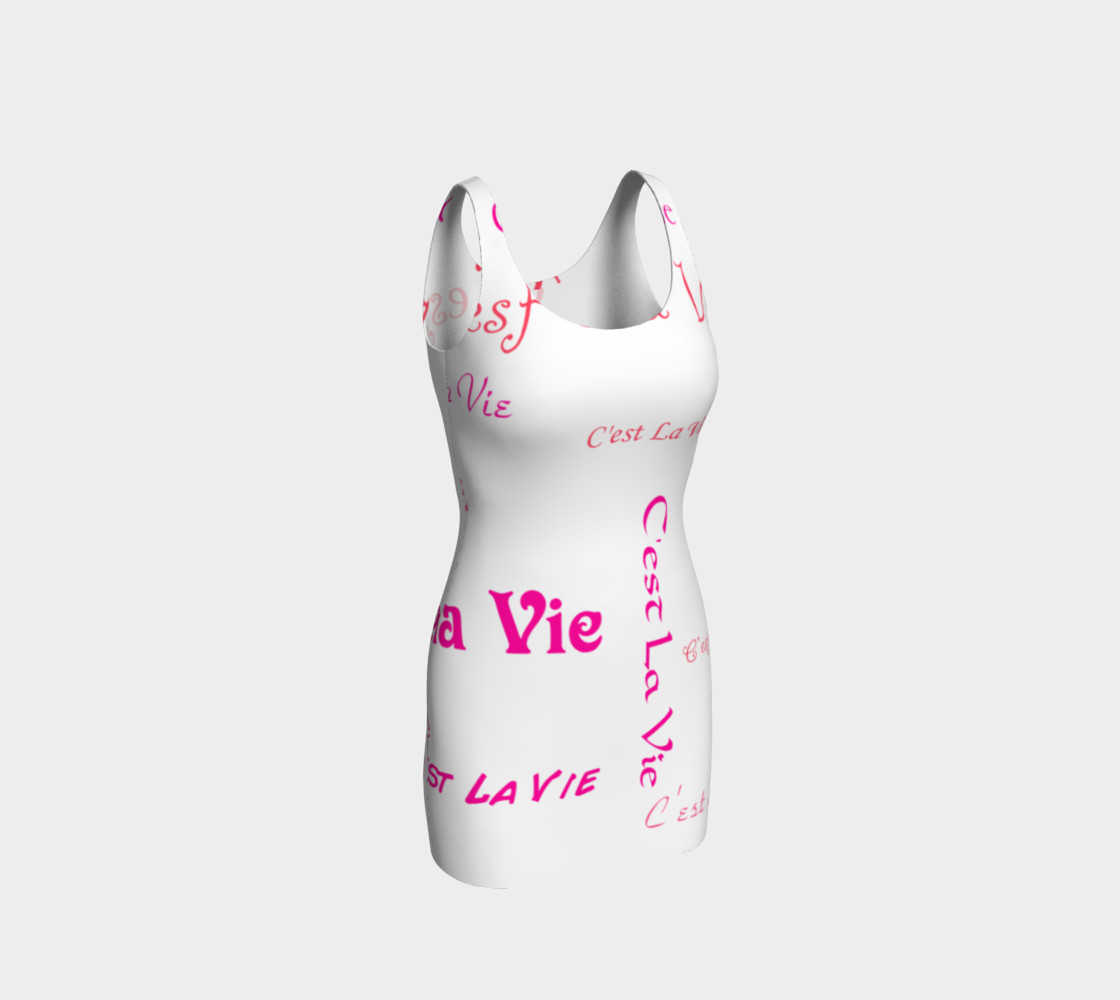 Fuchsia C'est La Vie Bodycon Dress preview #1
