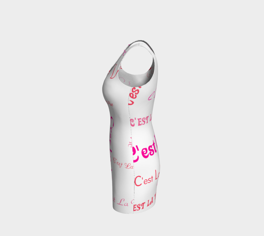 Fuchsia C'est La Vie Bodycon Dress preview #2